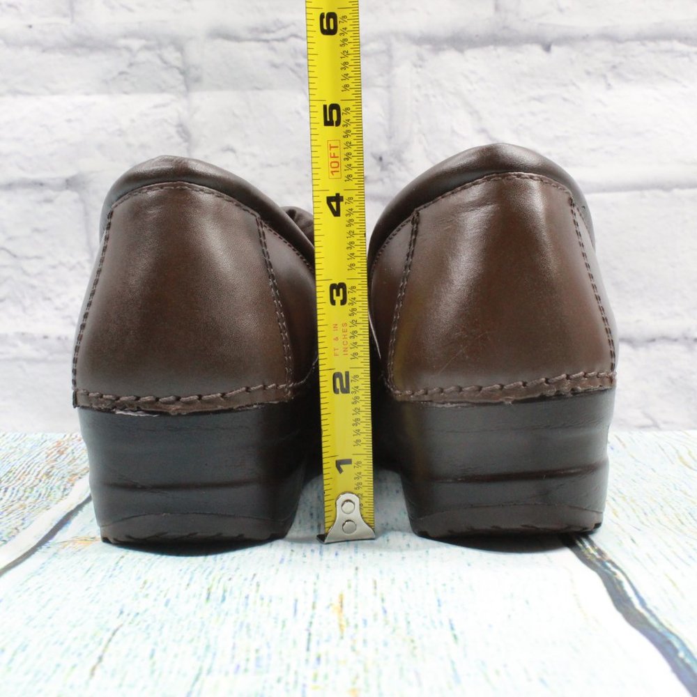 LL Bean Leather Clogs Brown Comfort Professional Nurse Shoes Size 8.5 M - Picture 8 of 9